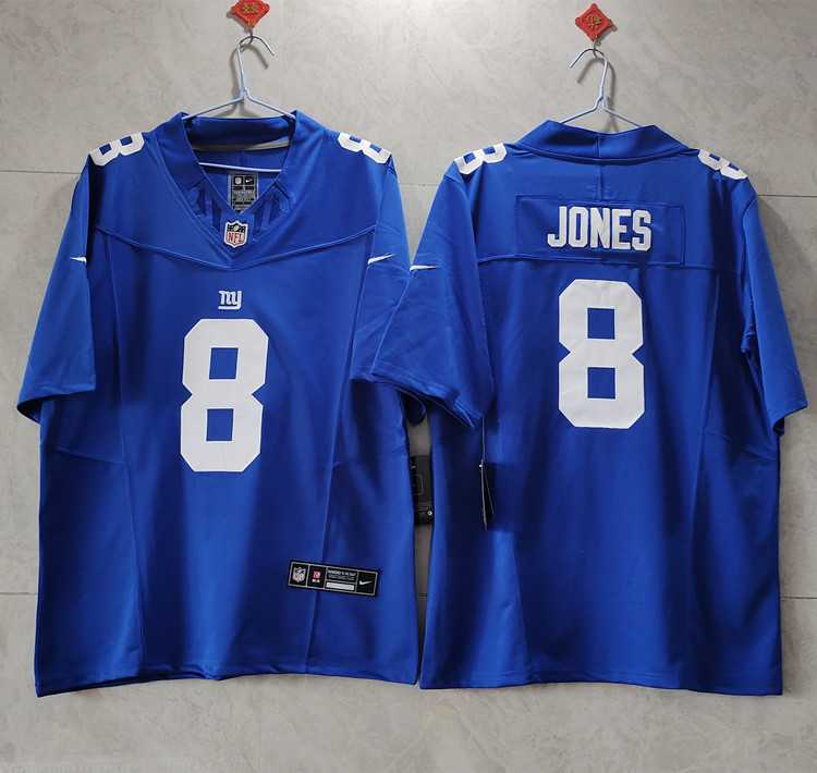 Men%27s New York Giants #8 Daniel Jones Blue 2023 F.U.S.E. Vapor Untouchable Limited Stitched Jersey->minnesota vikings->NFL Jersey